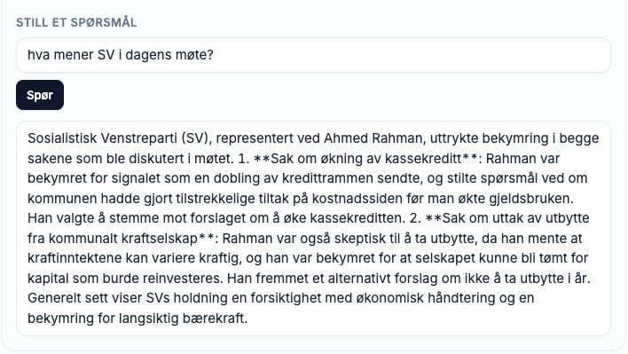 Søkbar transkripsjon og AI-chat